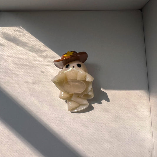 Cowboy Ghost Phone Charm Hipper Glows in the Dark