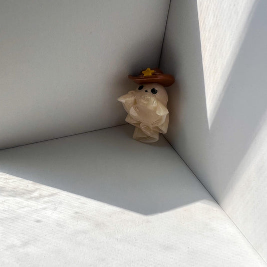 Cowboy Ghost Phone Charm Hipper Glows in the Dark